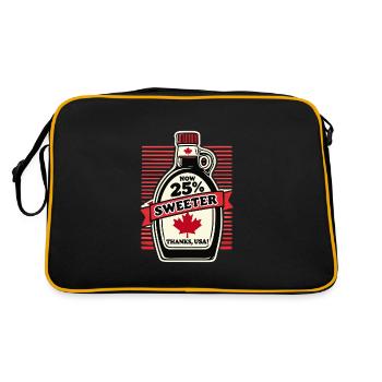 Maintenant 25 % plus sucré – Humour des douanes canadiennes - Sac Retro - noir/or - Dos