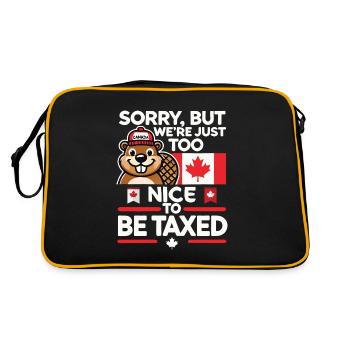 Trop beau pour les tarifs douaniers – Satire des tarifs commerciaux du Canada - Sac Retro - noir/or - Dos