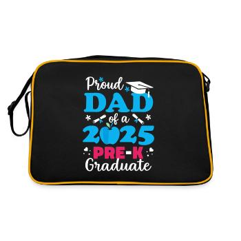 Proud Dad of Pre-K Graduate 2025 - Retro Bag - black/gold - Back