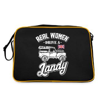 Real Women Drive A Landy - Sac Retro - noir/or - Dos