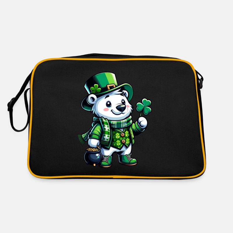 Conception de bande dessinée d’ours polaire de Saint-Patrick Sac Retro