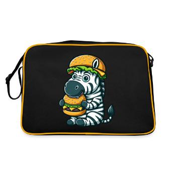Hamburger zébré fantaisiste Cheeseburger - Sac Retro - noir/or - Dos
