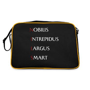 Nils - Retro Tasche - Schwarz/Gold - Hinten