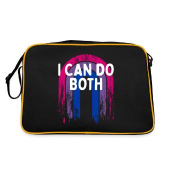 Je peux faire les deux bisexuels LGBTQ Bi Pride Pansexual - Sac Retro - noir/or - Dos