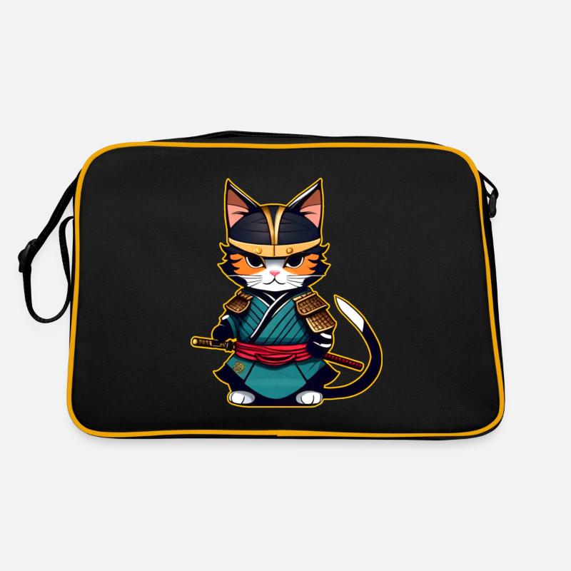 Mignon chat samouraï Sac Retro