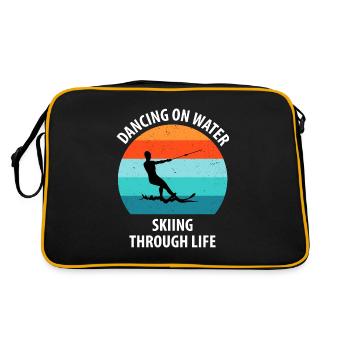 Water skis, water skis, water skiers - Retro Bag - black/gold - Back