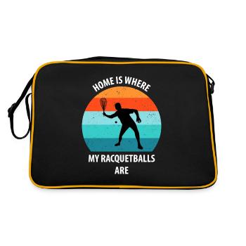 Racqueetball - Retro Bag - black/gold - Back