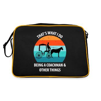 Calèche de cocher Calèche tirée par des chevaux Calèche - Sac Retro - noir/or - Dos