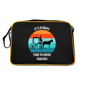 Calèche de cocher Calèche tirée par des chevaux Calèche - Sac Retro - noir/or - Dos