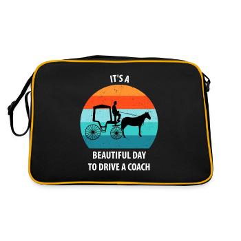 Calèche de cocher Calèche tirée par des chevaux Calèche - Sac Retro - noir/or - Dos