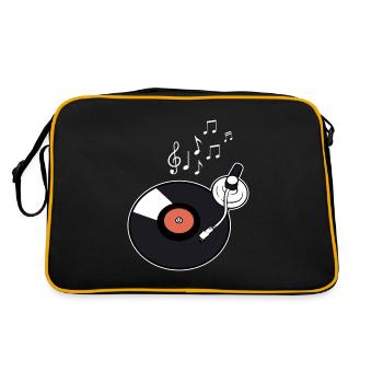 record player - Retro Bag - black/gold - Back