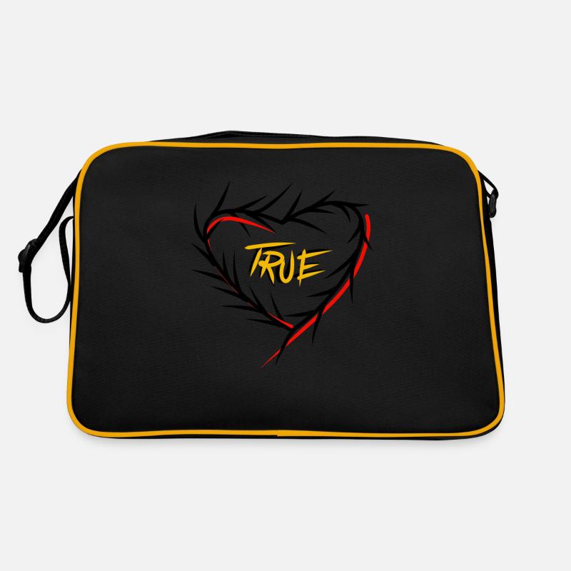 True - Retro Tasche - Schwarz/Gold