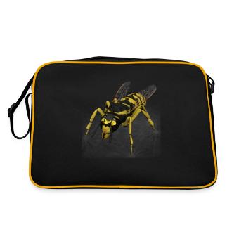 wespe - Retro Tasche - Schwarz/Gold - Hinten