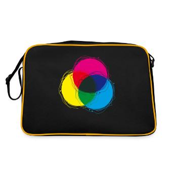cmyk_05 - Retro Tasche - Schwarz/Gold - Hinten