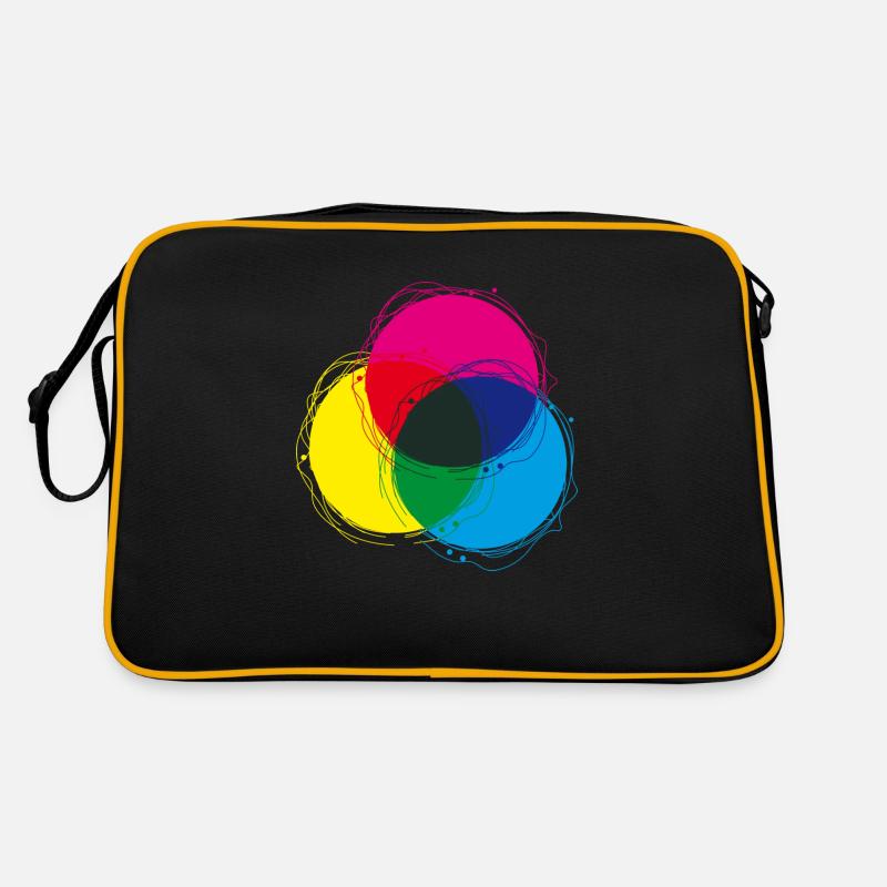 cmyk_05 - Retro Tasche - Schwarz/Gold
