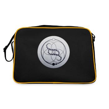 Kornkreis DNS Silber Crop Circle - Retro Bag - black/gold - Back