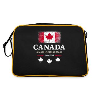 Canada Canada America maple leaf flag flag - Retro Bag - black/gold - Back