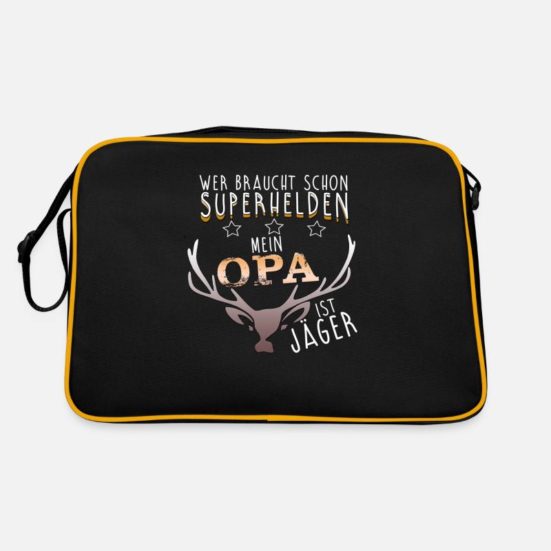 OPA Jäger - Retro Tasche - Schwarz/Gold