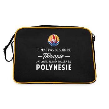 Thérapie Polynésie - Sac Retro - noir/or - Dos