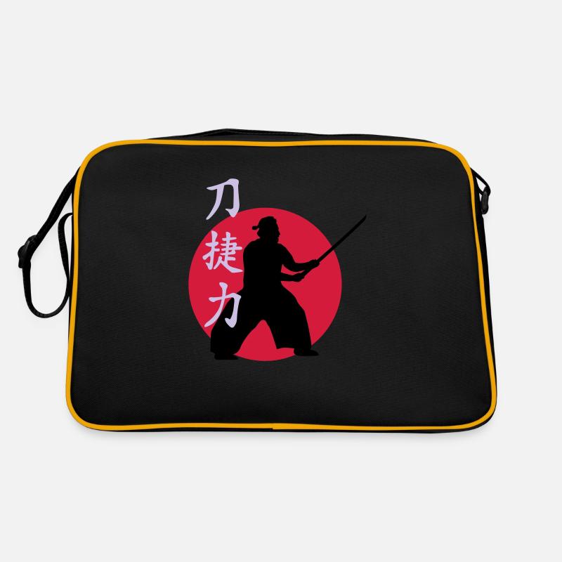 samurai_strength_victory_sword_3c Retro Bag