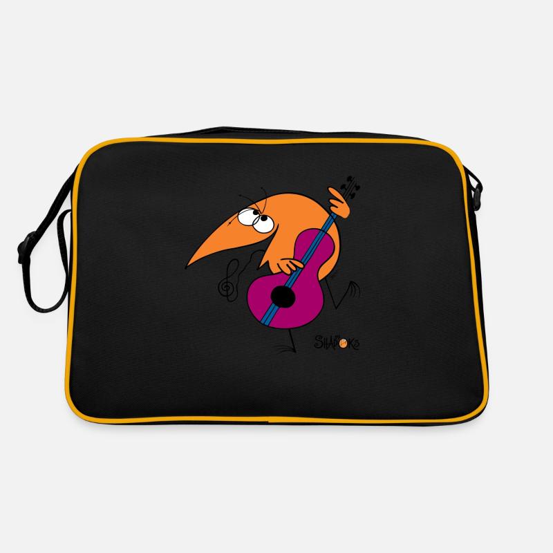 Shadok Musiker - Retro Tasche - Schwarz/Gold
