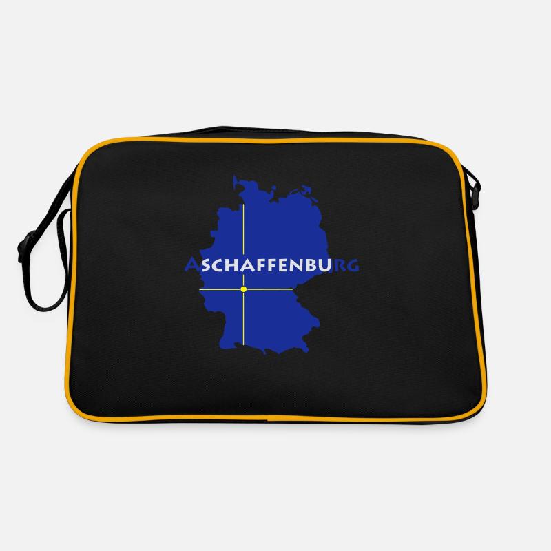 Aschaffenburg - Retro Tasche - Schwarz/Gold