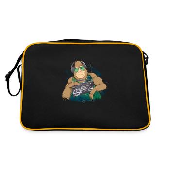 Gorilla Jungle Hiphop - Retro Bag - black/gold - Back