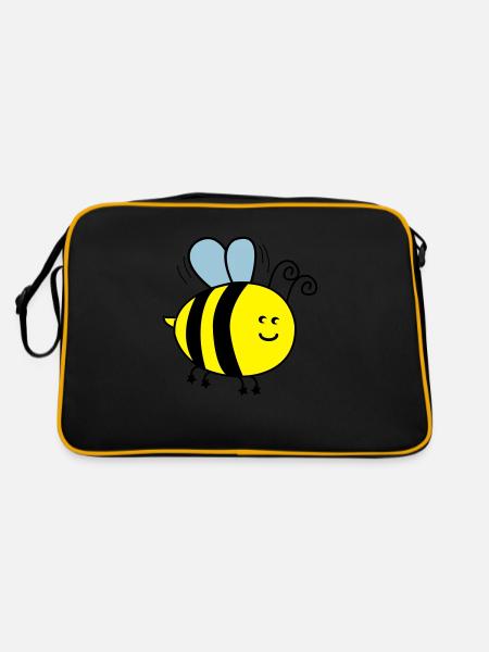biene_002 - Retro Bag - black/gold - Back