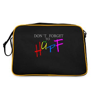 Don’t forget to saut pour fond sombre - Sac Retro - noir/or - Dos