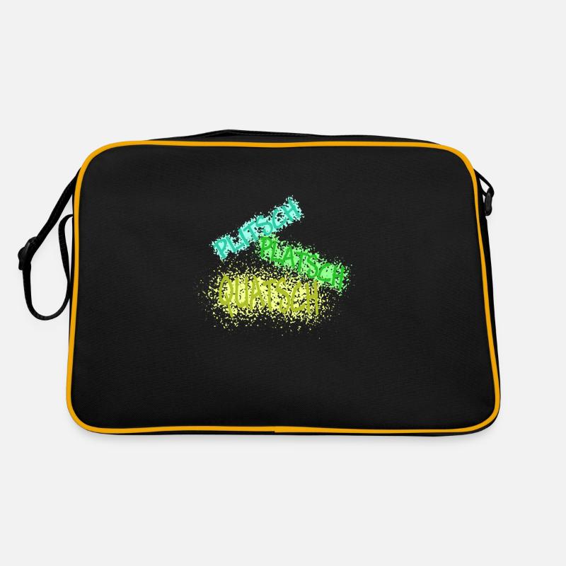 splash splash nonsense bright - Retro Bag - black/gold