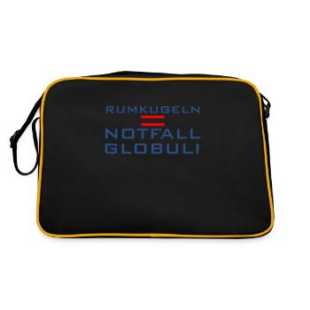 notfallglobuli dunkel - Retro Tasche - Schwarz/Gold - Hinten