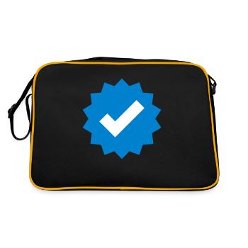 verified check social media creator - Sac Retro - noir/or - Dos