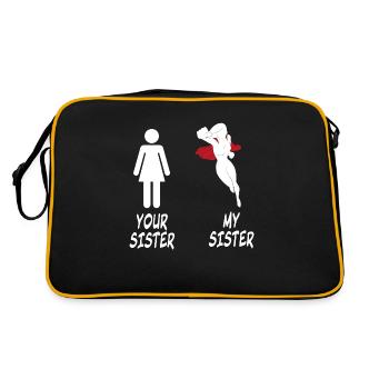 DEINE SCHWESTER - MEINE SCHWESTER - Vergleich - Retro Tasche - Schwarz/Gold - Hinten