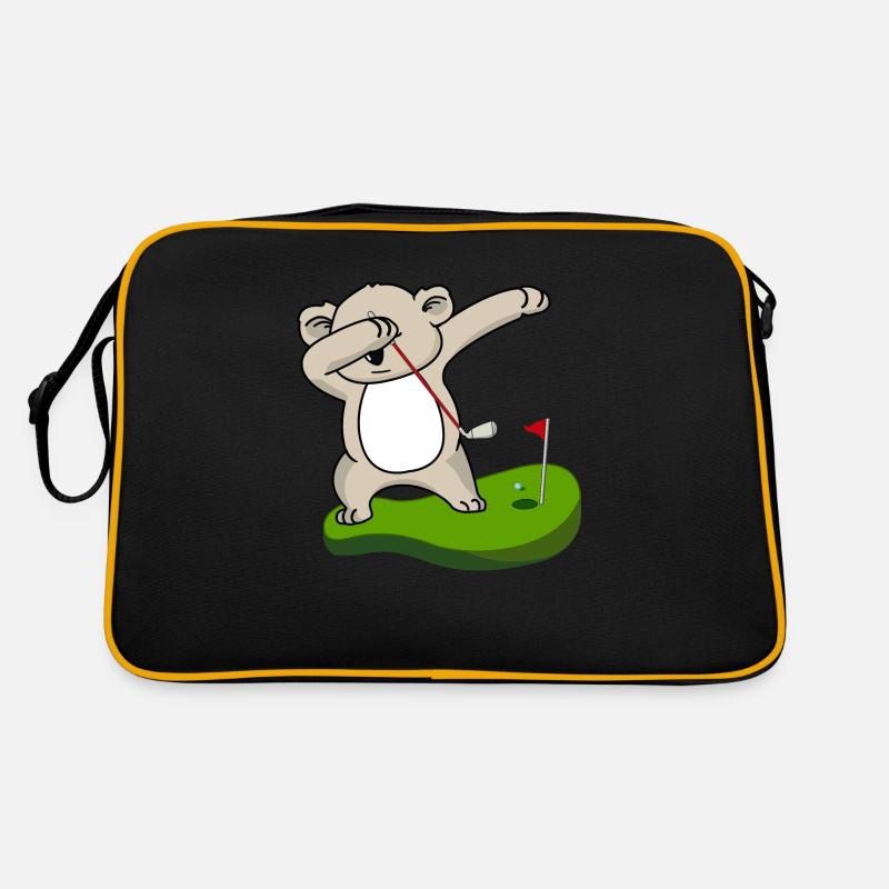 dab dabbing koala golf kinder golfen albern asien Retro Tasche