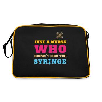 FUNNY JUST A NURSE WHO DOESEN'T LIKE THE SYRINGE - Sac Retro - noir/or - Dos