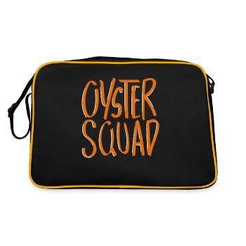 Oysters Squad Ironic Saying Seafood Chef - Sac Retro - noir/or - Dos