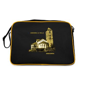 Andorra la Vella Principality of Europe Pyrenees - Retro Bag - black/gold - Back