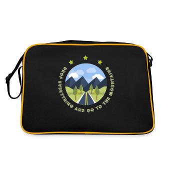 Laissez tout tomber et allez à la montagne - Sac Retro - noir/or - Dos