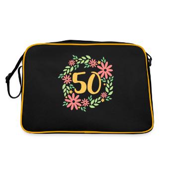 Cadeau du 50e anniversaire - Sac Retro - noir/or - Dos