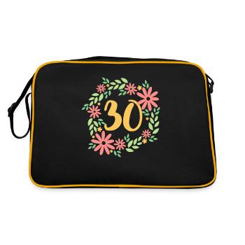 Cadeau de 30e anniversaire - Sac Retro - noir/or - Dos