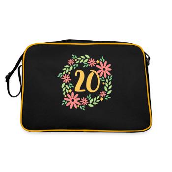 Cadeau de 20e anniversaire - Sac Retro - noir/or - Dos