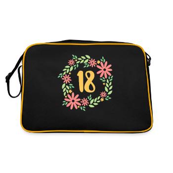 Cadeau de 18e anniversaire - Sac Retro - noir/or - Dos
