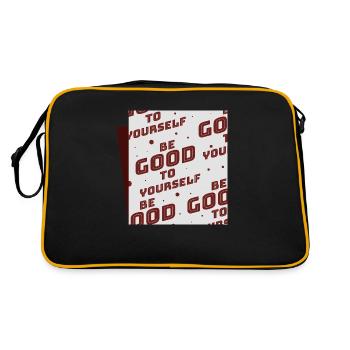 Be good to yourself - Retro Bag - black/gold - Back
