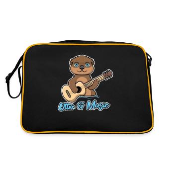 Les loutres et la musique Ukulélé Ironic Otter - Sac Retro - noir/or - Dos