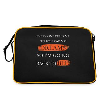 Me coucher pour suivre mes rêves - Sac Retro - noir/or - Dos