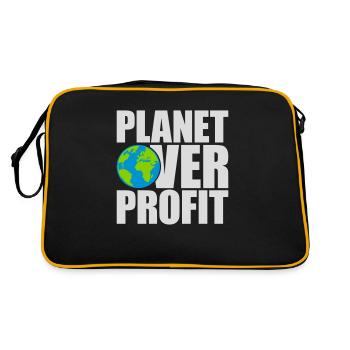 Planète sur le devis de profit - Sac Retro - noir/or - Dos
