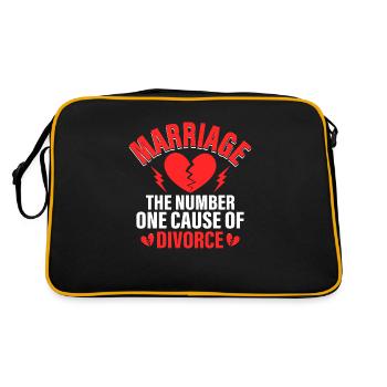 Marriage - The Number One Cause Of Divorce Divorce - Retro Tasche - Schwarz/Gold - Hinten