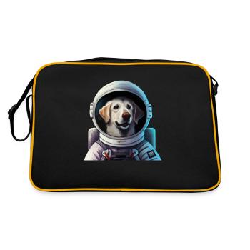 Espace astronaute Labrador Chien astronaute - Sac Retro - noir/or - Dos