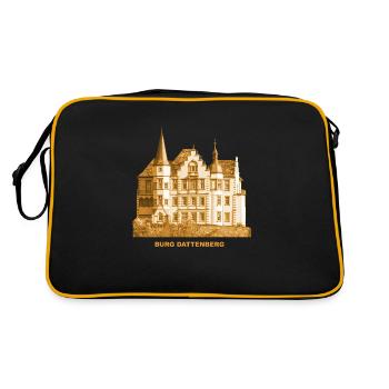 Dattenberg Castle Linz Rhineland-Palatinate - Retro Bag - black/gold - Back