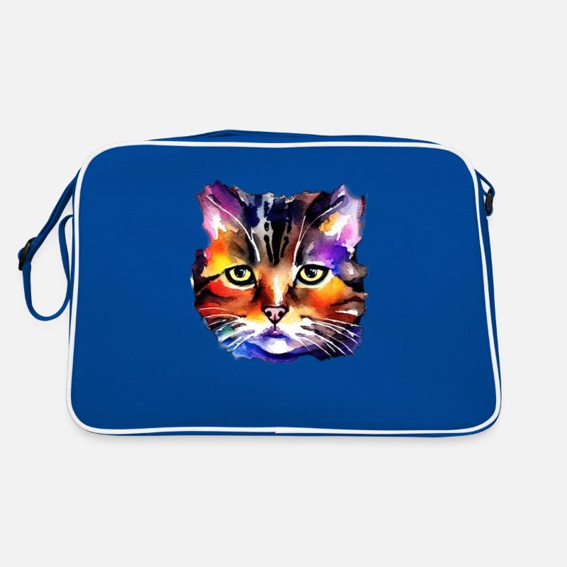 Katzengesicht 5 Retro Tasche